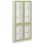 Norden FSC materialskap 4 glass hvit 100x32x210 cm