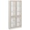 Norden FSC materialskap 4 glass hvit 100x32x210 cm