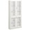 Norden FSC materialskap 4 glass hvit 100x32x210 cm