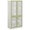 Norden FSC materialskap 4 glass hvit 100x60x210 cm