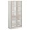 Norden FSC materialskap 4 glass hvit 100x60x210 cm
