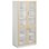Norden FSC materialskap 4 glass hvit 100x60x210 cm