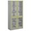 Norden FSC materialskap 4 glass lysgrå 100x47x210 cm