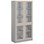 Norden FSC materialskap 4 glass lysgrå 100x47x210 cm
