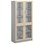 Norden FSC materialskap 4 glass lysgrå 100x47x210 cm