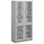 Norden FSC materialskap 4 glass lysgrå 100x47x210 cm
