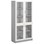 Norden FSC materialskap 4 glass lysgrå 100x47x210 cm