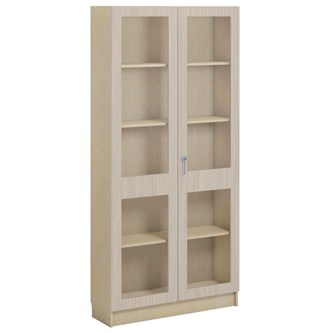 Norden FSC materialskap 2 glass bjørk 100x32x210 cm