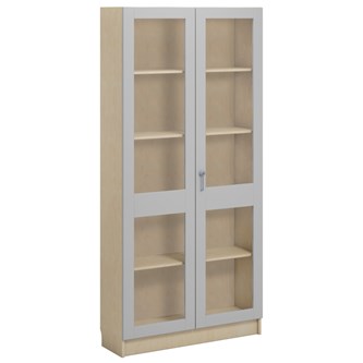 Norden FSC materialskap 2 glass bjørk 100x32x210 cm