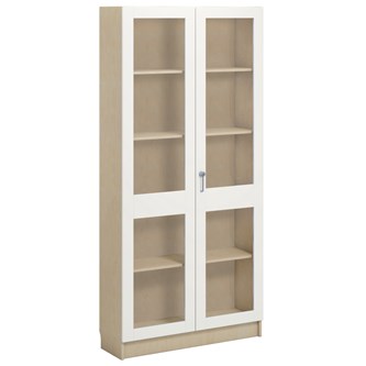 Norden FSC materialskap 2 glass bjørk 100x32x210 cm