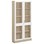 Norden FSC materialskap 2 glass bjørk 100x32x210 cm