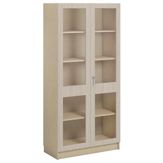 Norden FSC materialskap 2 glass bjørk 100x47x210 cm