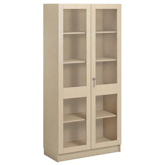 Norden FSC materialskap 2 glass bjørk 100x47x210 cm