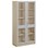 Norden FSC materialskap 2 glass bjørk 100x47x210 cm