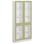 Norden FSC materialskap 2 glass hvit 100x32x210 cm