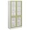 Norden FSC materialskap 2 glass hvit 100x47x210 cm