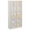 Norden FSC materialskap 2 glass hvit 100x47x210 cm