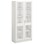 Norden FSC materialskap 2 glass hvit 100x47x210 cm