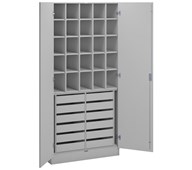 Norden materialskap sytilbehør 100x47x210 cm lys grå