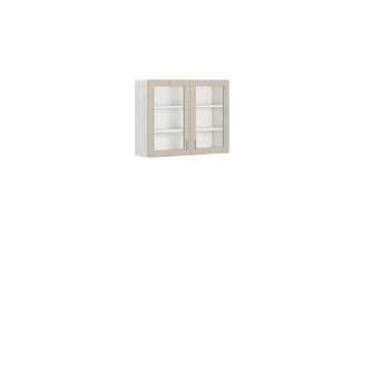 Norden FSC veggskap glass hvit 100x32x80 cm