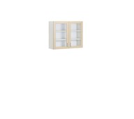 Norden FSC veggskap glass hvit 100x32x80 cm