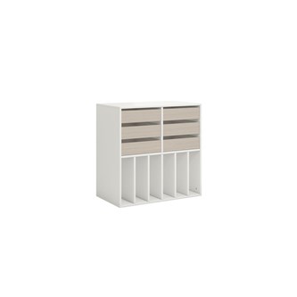 Norden elevreol 6 skuffer hvit 80x45x80 cm