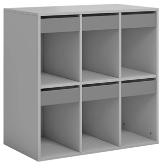 Norden elevreol 6 rom/6 skuffer lysgrå 80x45x80 cm