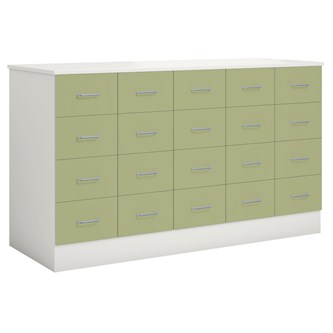 Norden skuffeseksjon 20 skuffer hvit 152x59x89 cm