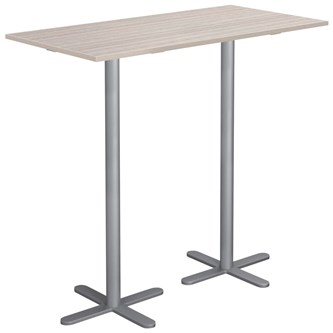 Søylebord Cross X 120x60 cm HT sølv