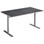 Søylebord Cross T 140x80 cm Akustikk linoleum h72 cm sølv