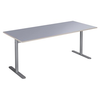 Søylebord Cross T 180x80 cm HT h72 cm sølv