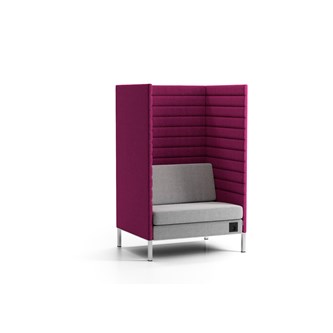 Stol med avskjerming Platinum Highback H128 cm 1,5-seter