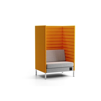 Stol med avskjerming Platinum Highback H128 cm 1,5-seter