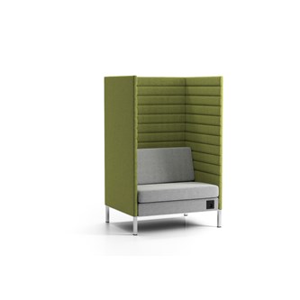 Stol med avskjerming Platinum Highback H128 cm 1,5-seter