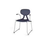 Stol Poly meie large 45 cm armlener  koblingsbeslag sølv
