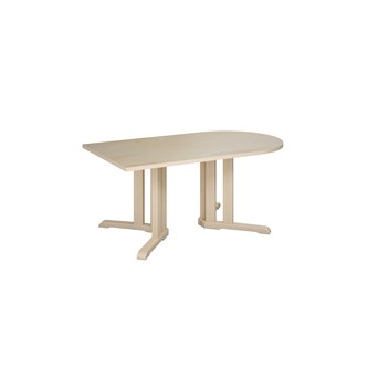 Bord Linnea akustikklaminat bjørk 140x80xh60 cm halvovalt