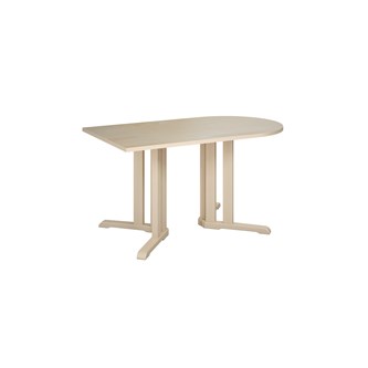 Bord Linnea akustikklaminat bjørk 140x80xh72 cm halvovalt
