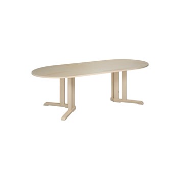 Bord Linnea akustikklaminat bjørk 150x80xh60 cm ovalt