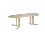 Bord Linnea akustikklaminat bjørk 150x80xh60 cm ovalt