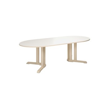 Bord Linnea akustikklaminat bjørk 150x80xh60 cm ovalt