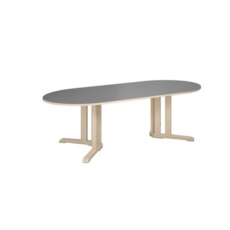 Bord Linnea akustikklaminat bjørk 150x80xh60 cm ovalt