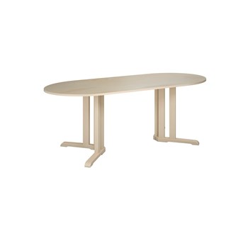Bord Linnea akustikklaminat bjørk 150x80xh72 cm ovalt