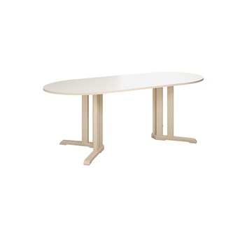 Bord Linnea akustikklaminat bjørk 150x80xh72 cm ovalt