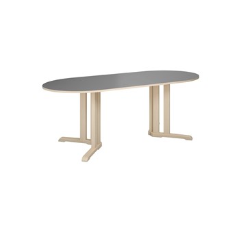 Bord Linnea akustikklaminat bjørk 150x80xh72 cm ovalt
