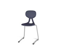 Stol Poly D Medium 45 cm sølv