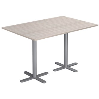 Søylebord Cross X 120x80 cm HT sølv