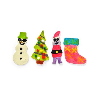 Kule julefigurer av leire