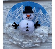 Vinterbilde med snømann