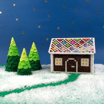 Pepperkakehus av rørperler
