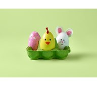 Påskefigurer i eggkartong